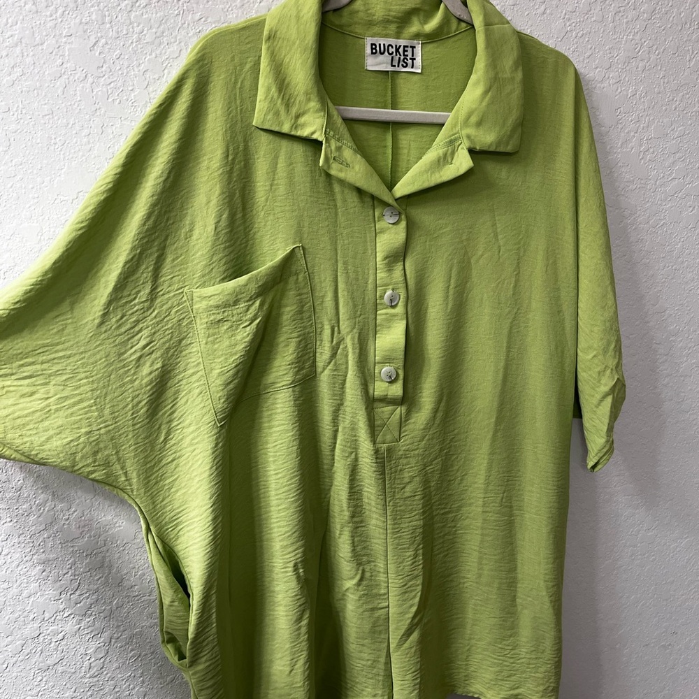 Bucket List Lime Green Romper